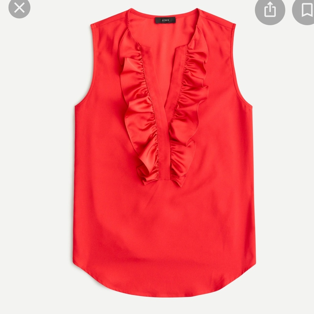 J Crew ruffle crepe blouse NWT